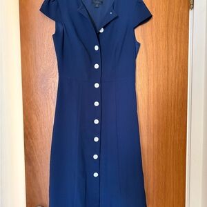 J.Crew Navy Blue Button-Down Dress
